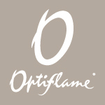 Технологія візуалізації полум'я OptiFlame™. Візуалізація створюється шляхом внутрішнього підсвічування циліндра з насічками, що обертається, та спеціальної дзеркальної поверхні топки.