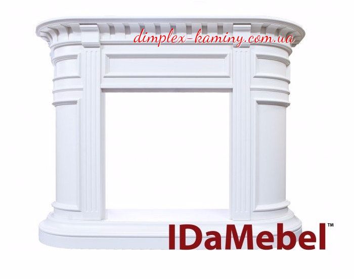 Белый крупногабаритный портал для электрокамина IDaMebel Carlyle White