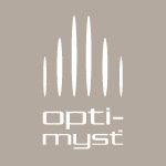 Технологія візуалізації полум'я Opti-Myst™. Під дією парогенератора вода перетворюється на пару, яка підсвічується спеціальними лампами, створюючи тим самим ефект вогню та диму.